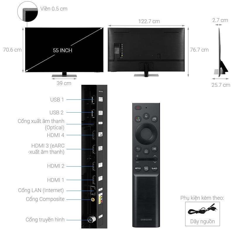 Smart Tivi Neo QLED 4K 55 inch Samsung QA55QN85A