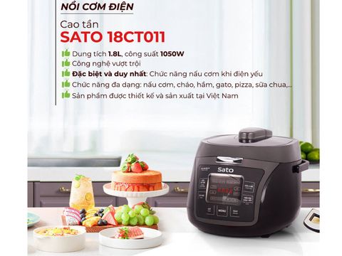 Nồi cơm điện cao tần Sato 18CT015 1.8 lít