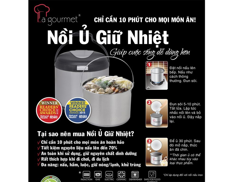 Nồi ủ La gourmet 326065 - 4.5L