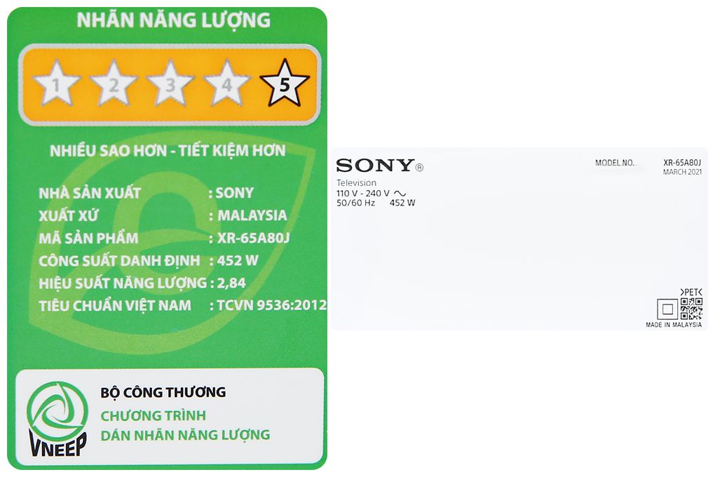 Android Tivi OLED Sony 4K 65 inch XR-65A80J [ 65A80J ] - Chính Hãng