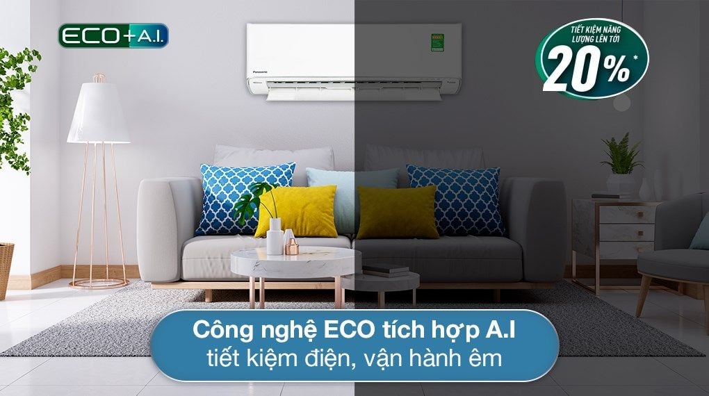 Điều hoà Panasonic Inverter 9000 BTU 1 chiều XU9XKH-8