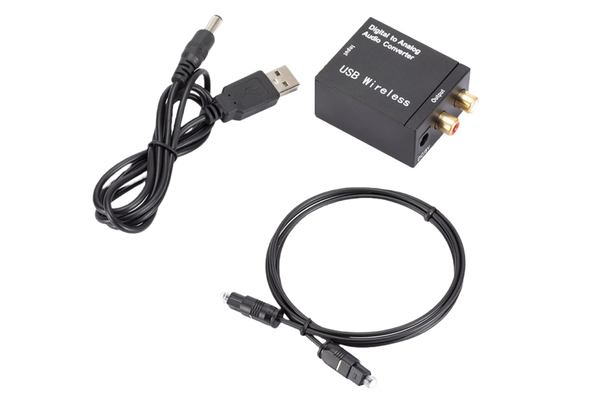 Bộ chuyển đổi OPTICAL sang AUDIO AV kèm cáp quang OPTICAL - Chính Hãng