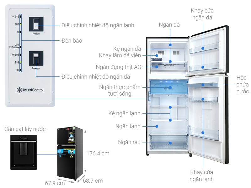 Tủ lạnh Panasonic Inverter 405 lít NR-TX461GPKV