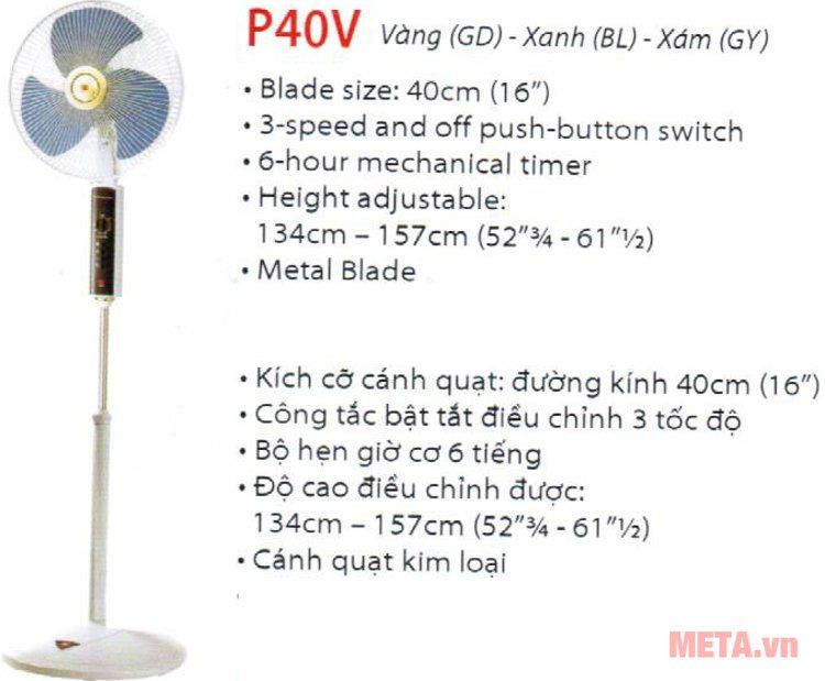 Quạt cây KDK P40V