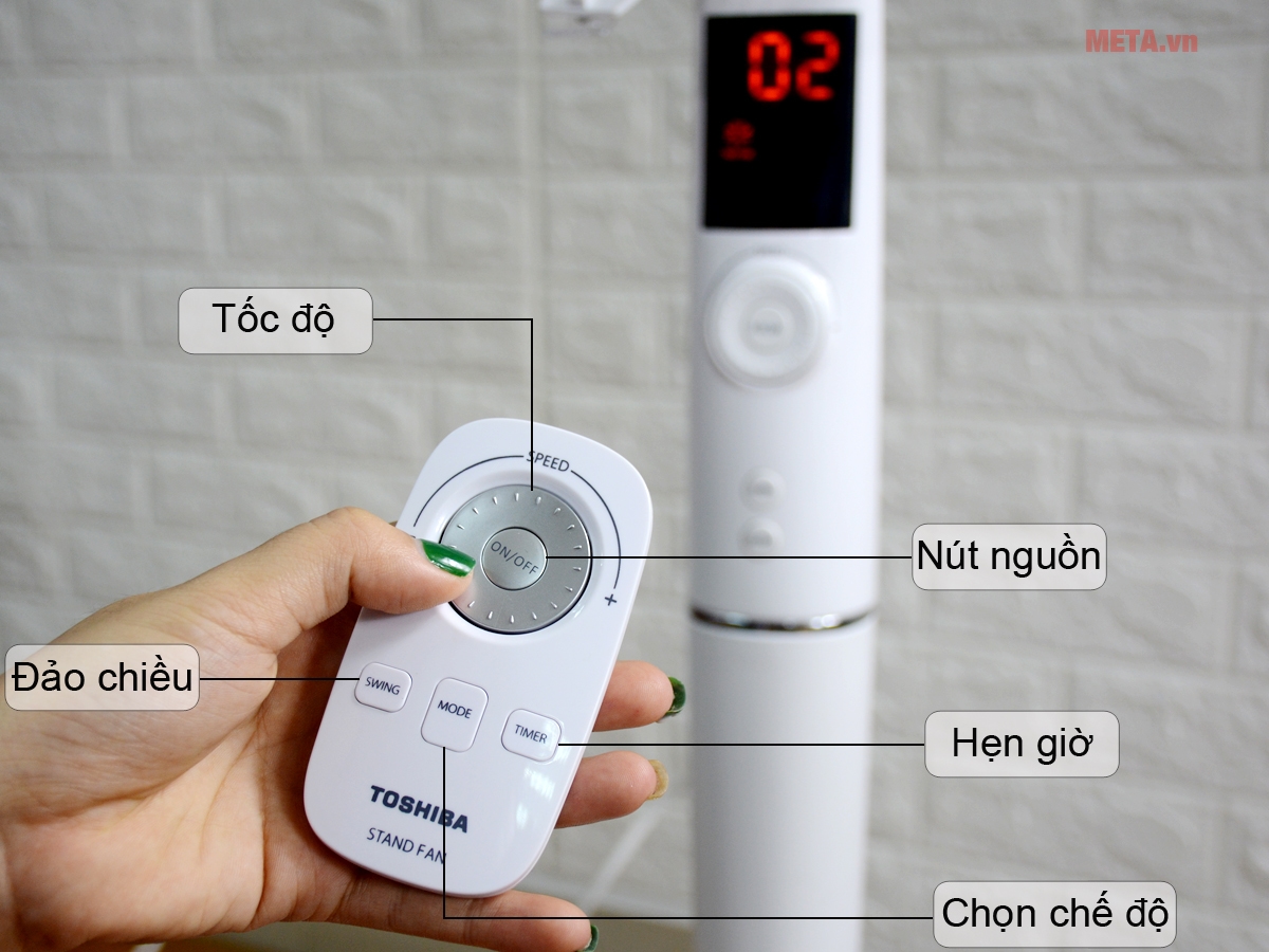 Điều khiển từ xa quạt điện 9 cánh Toshiba F LSD30 W VN Điều khiển từ xa quạt điện 9 cánh Toshiba F LSD30 W VN