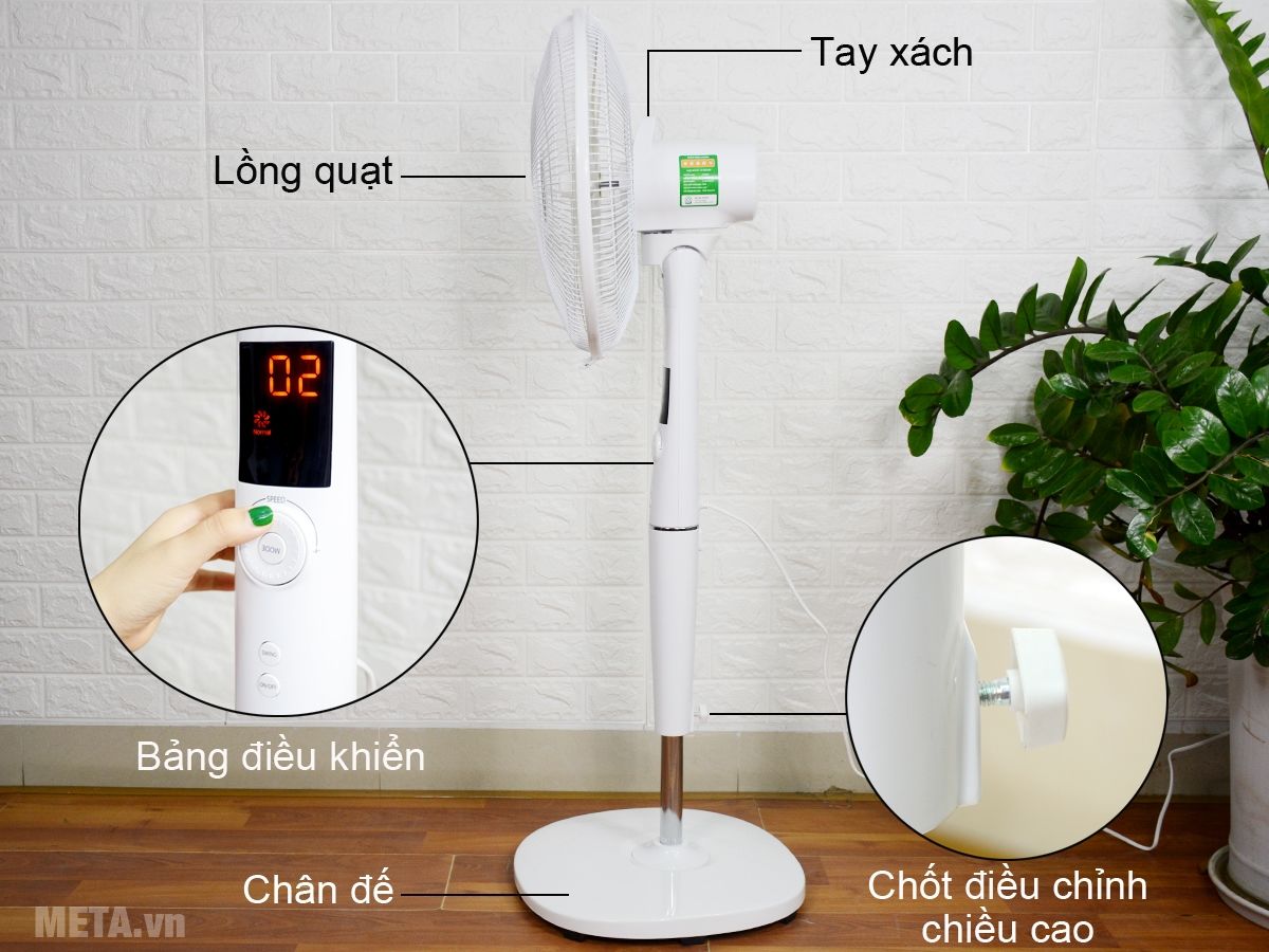 Cấu tạo quạt đứng Toshiba F-LSD30(W)VN Cấu tạo quạt đứng Toshiba F-LSD30(W)VN