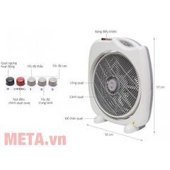 Quạt hộp tản gió Senko BD850 (47W, sải cánh 40cm)