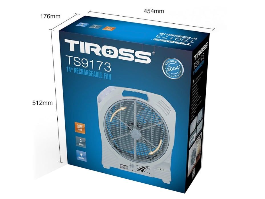 Quạt sạc điện Tiross TS9173