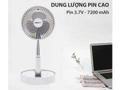 Quạt sạc gấp gọn Nanoco NFF1617W