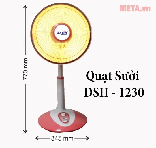 Quạt sưởi Dasin DSH-1230 (điều chỉnh 2 mức nhiệt)