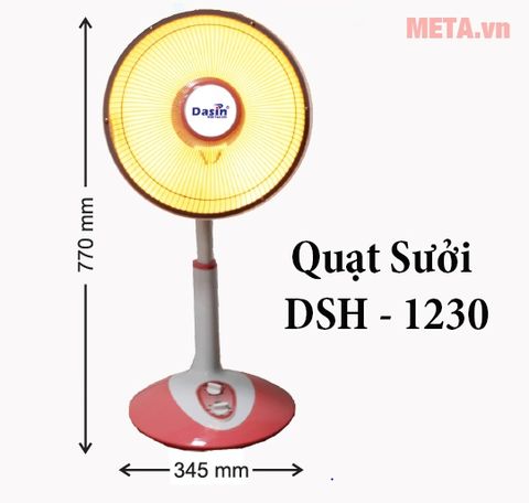 Quạt sưởi Dasin DSH-1230 (điều chỉnh 2 mức nhiệt)