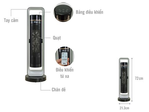 Quạt sưởi gốm Ceramic để sàn FujiE CH-2400