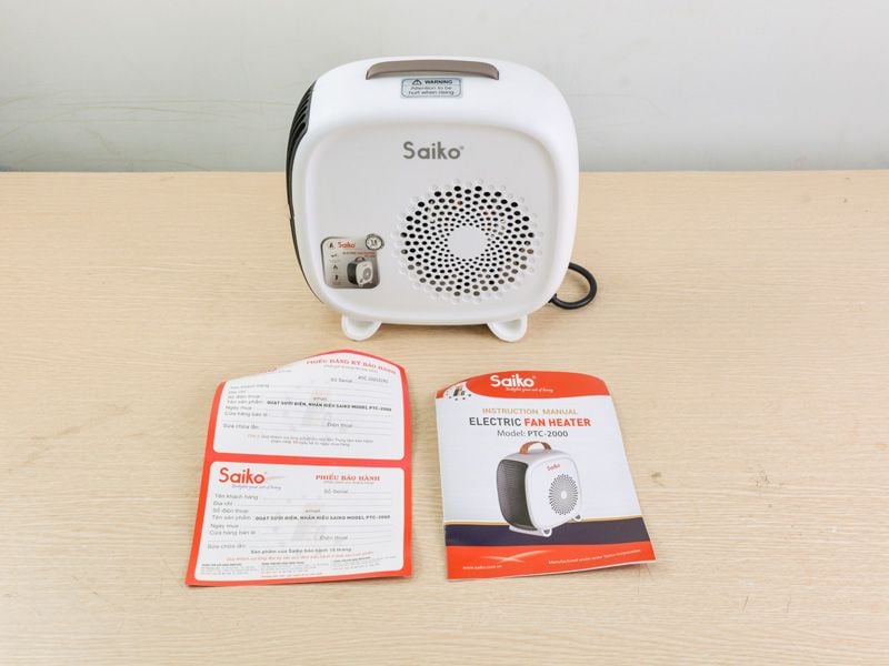Quạt sưởi gốm mini Saiko PTC-2000 (2.000W)