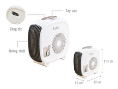 Quạt sưởi gốm mini Saiko PTC-2000 (2.000W)
