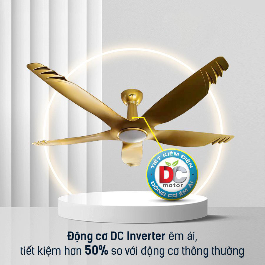 Quạt trần AC 5 cánh động cơ DC (ACF04D605-G)