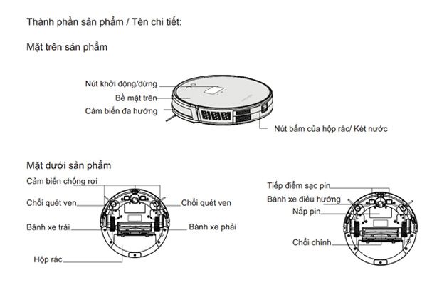 Robot hút bụi lau nhà Archer Ar950