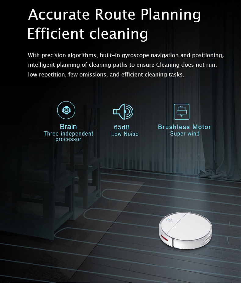 Robot hút bụi lau nhà có độ ồn thấp Robot hút bụi lau nhà