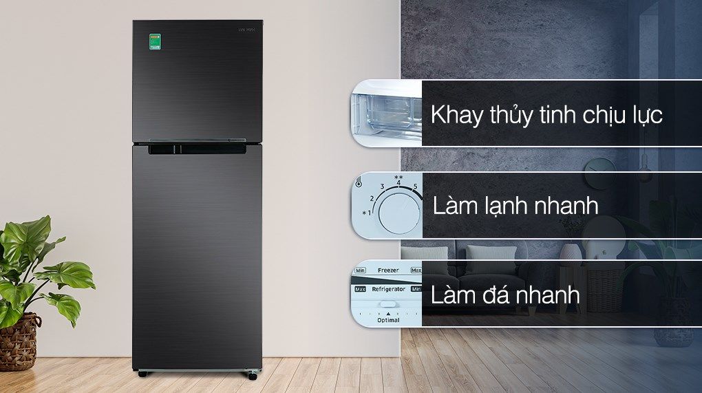 Samsung Rt322 Tủ lạnh Samsung Inverter 322 lít RT32K503JB1/SV (2 cánh)