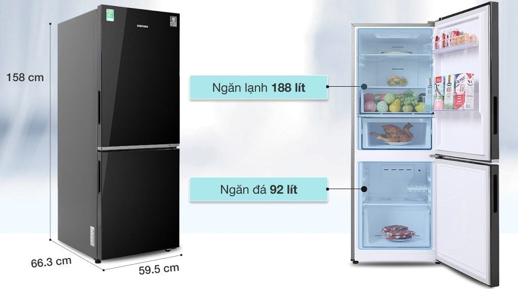 Tủ lạnh Samsung Inverter 280 lít RB27N4010BU/SV (2 cánh)