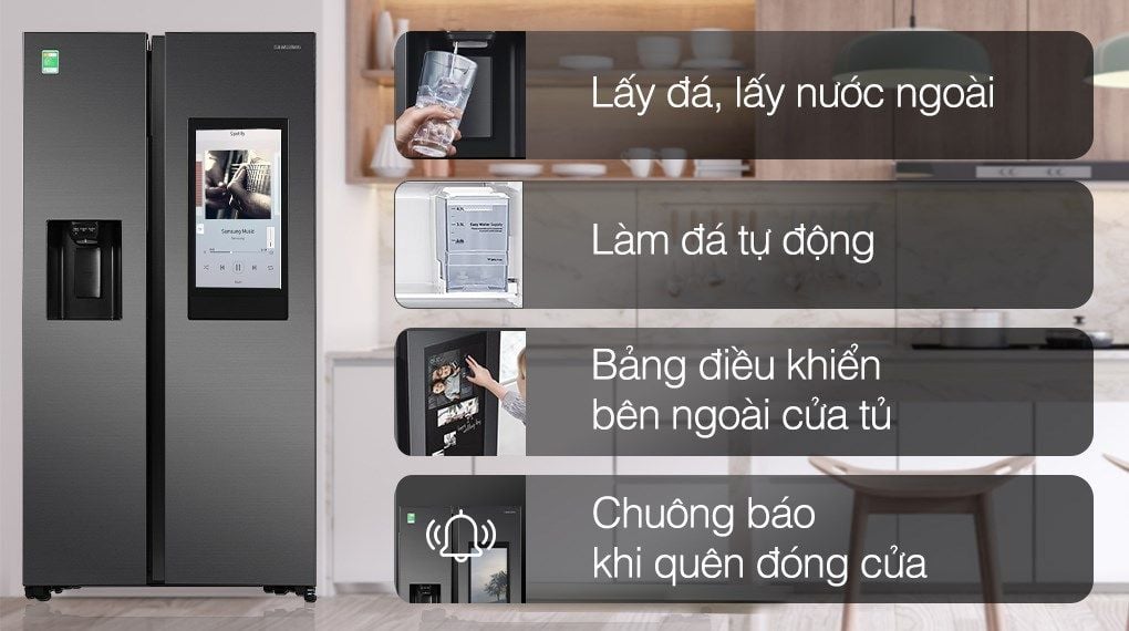 Tủ lạnh Family Hub Samsung Inverter 616 lít RS64T5F01B4/SV