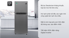 Tủ lạnh Samsung Inverter 208 lít RT19M300BGS/SV (2 cánh)