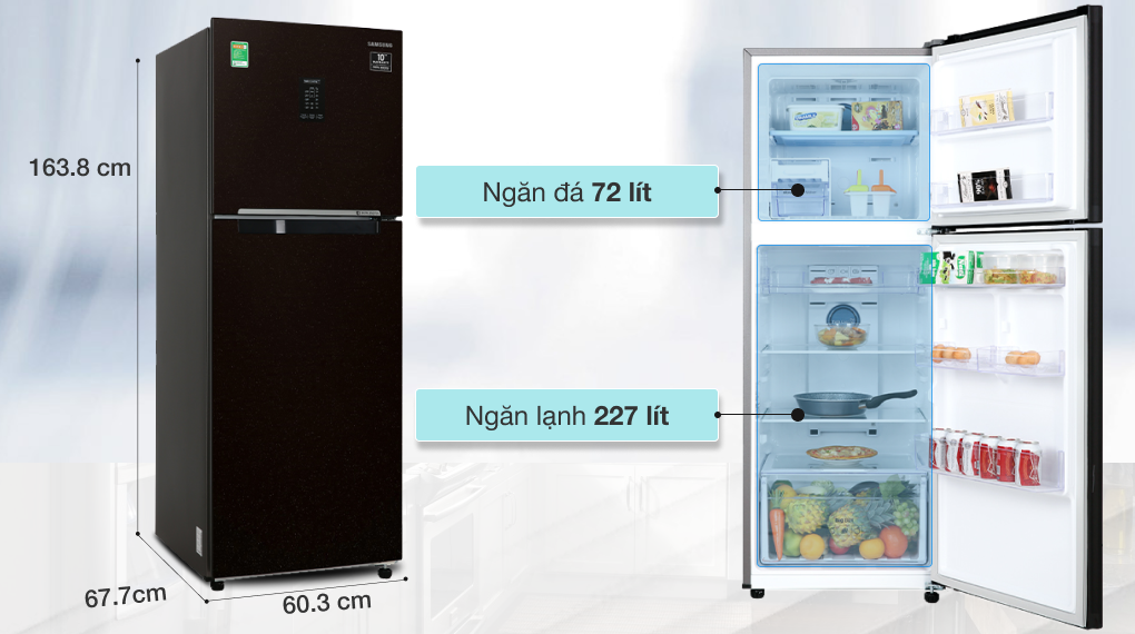 Tủ lạnh Samsung Inverter 299 lít RT29K5532BY/SV (2 cánh)