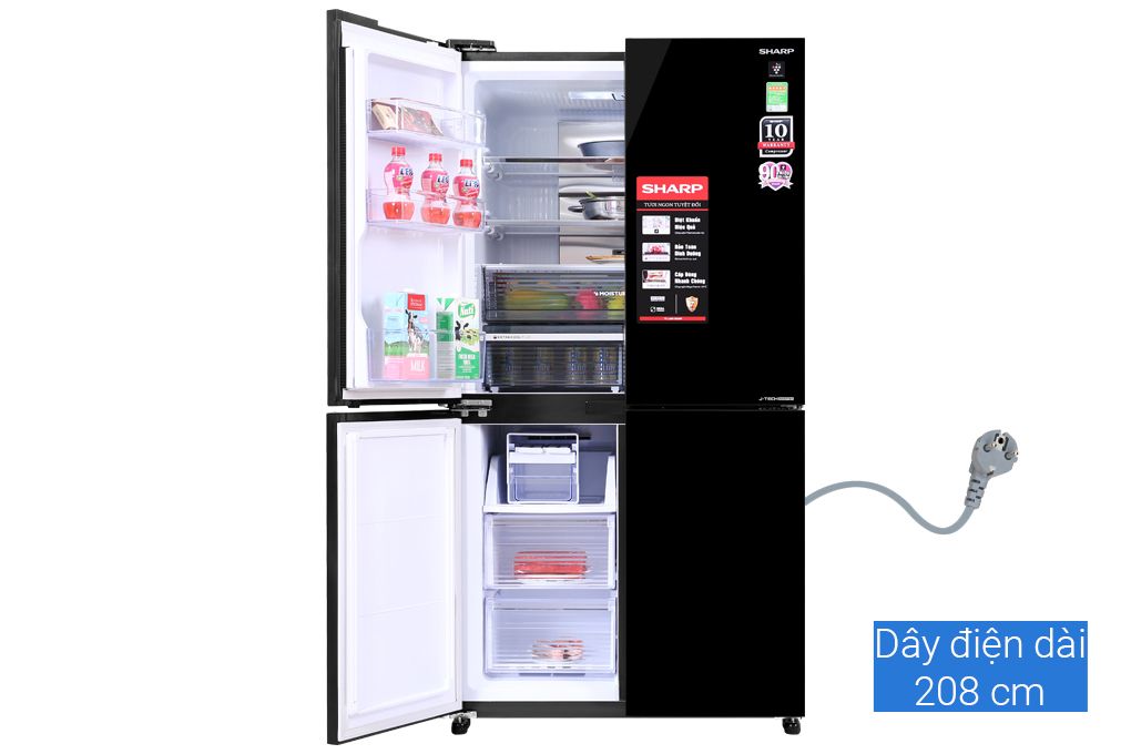 Tủ lạnh Sharp Inverter 525 lít SJ-FXP600VG-BK (4 cánh)