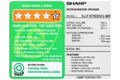 Tủ lạnh Sharp Inverter 525 lít SJ-FXP600VG-MR (4 cánh)