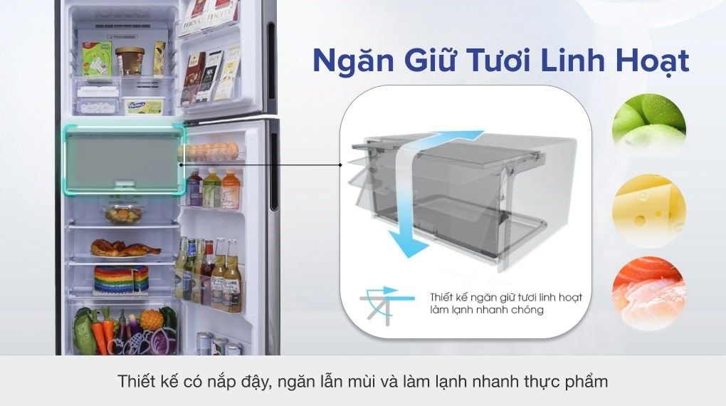 Tủ lạnh Sharp Inverter 224 lít SJ-X251E-SL (2 cánh)