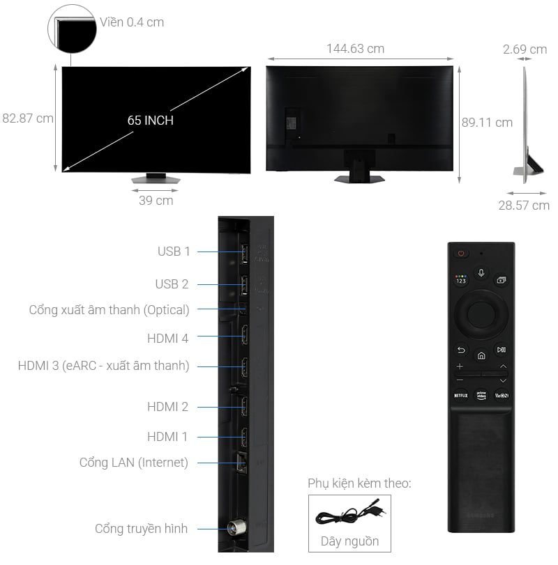 Smart Tivi Neo QLED 4K 65 inch Samsung QA65QN85B