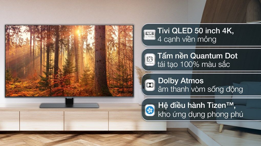 Smart Tivi Samsung QLED 4K 50 inch QA50Q80B [ 50Q80B ] - Chính Hãng