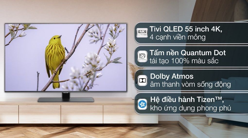 Smart Tivi Samsung QLED 4K 55 inch QA55Q80B [ 55Q80B ] - Chính Hãng