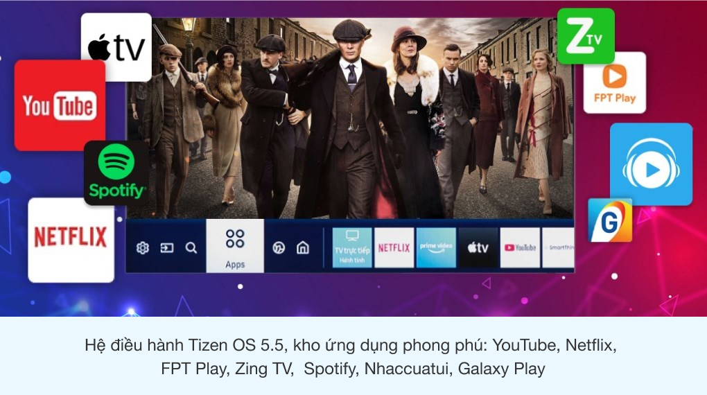 Hệ điều hành Tizen OS 5.5 - Smart Tivi Samsung 4K 55 inch 55TU6900