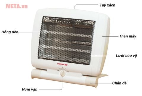 Sưởi điện 2 bóng Halogen Sunhouse SHD7010