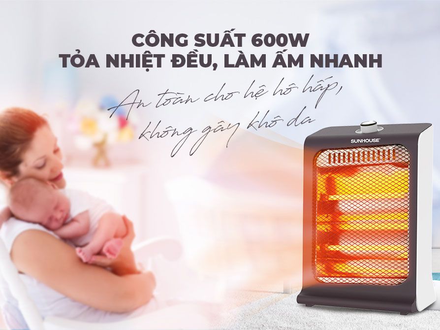 Sưởi điện hồng ngoại 2 bóng Sunhouse SHD7023