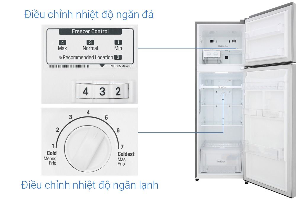 Tủ lạnh LG Inverter 255 lít GN-M255PS (2 Cánh)