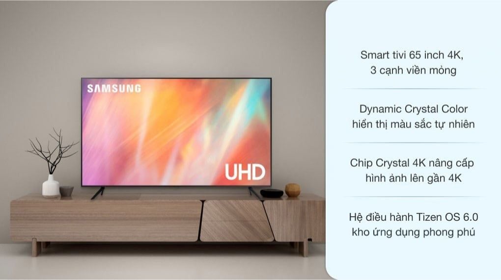 Smart Tivi Samsung UHD 4K 65 inch UA65AU7000 [ 65AU7000 ] - Chính Hãng