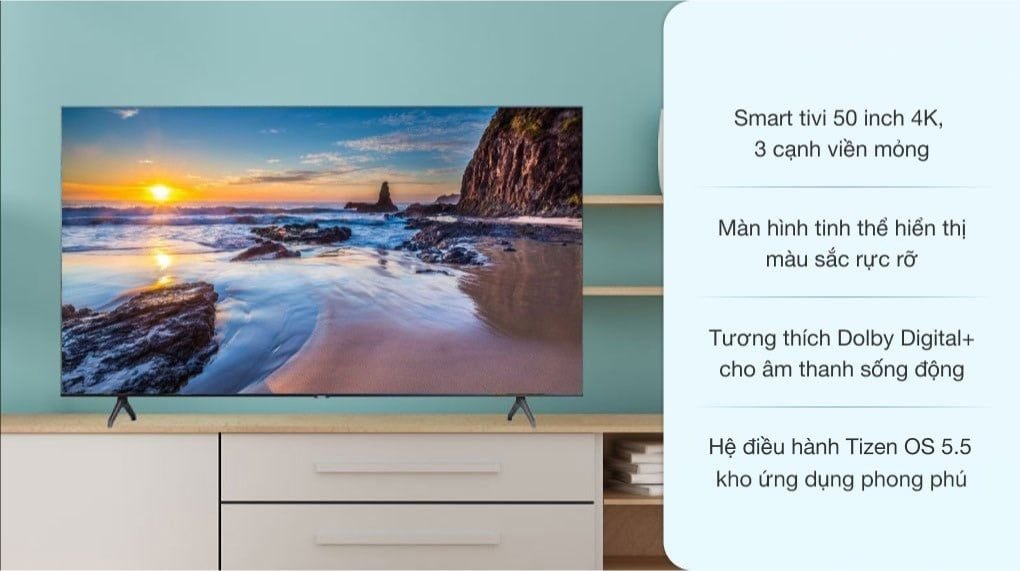 Smart Tivi Samsung UHD 4K 50 inch UA50AU7000 [ 50AU7000 ] - Chính Hãng