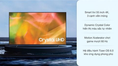 Smart Tivi Samsung Crystal UHD 4K 55 inch UA55AU8000 [ 55AU8000 ] - Chính Hãng
