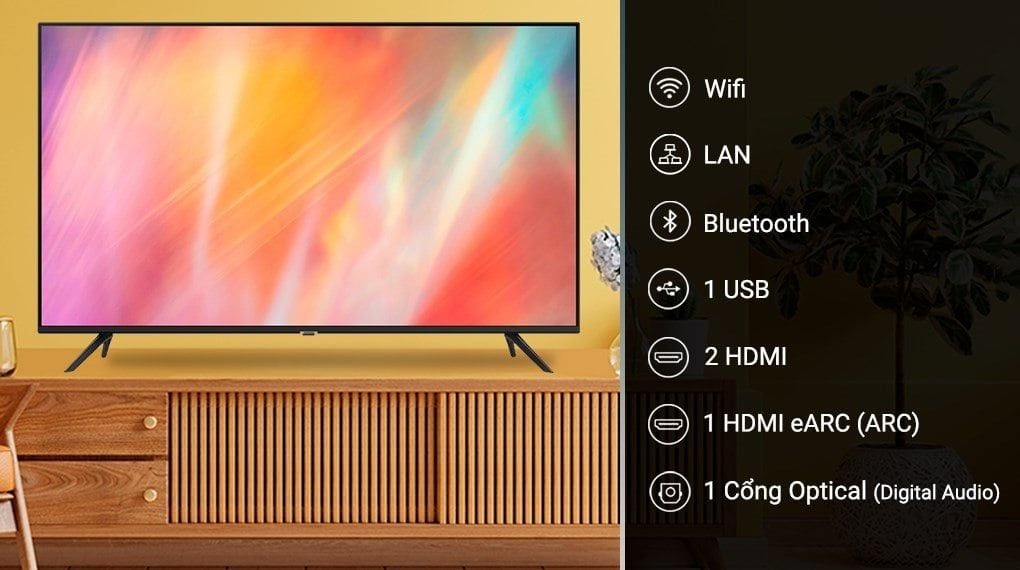 Smart Tivi Samsung UHD 4K 55 inch UA55AU7000 [ 55AU7000 ] - Chính Hãng