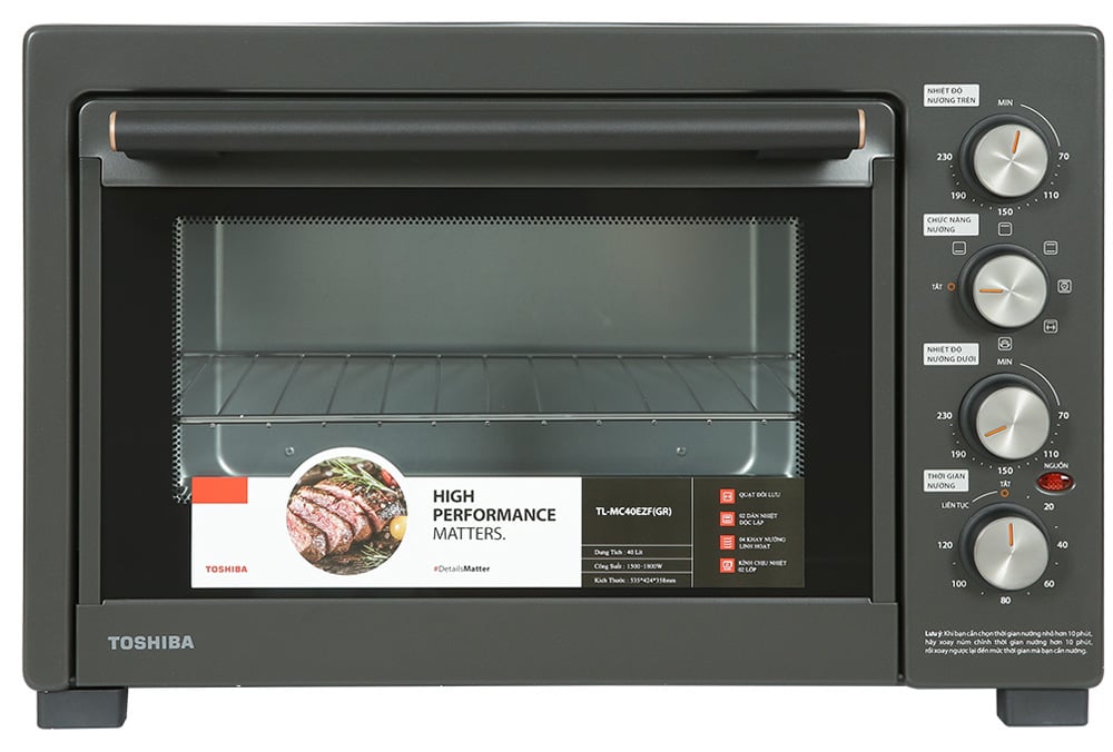 Hình ảnh lò nướng Toshiba TL-MC40EZF(GR) 40 lít Hình ảnh lò nướng Toshiba TL-MC40EZF(GR) 40 lít