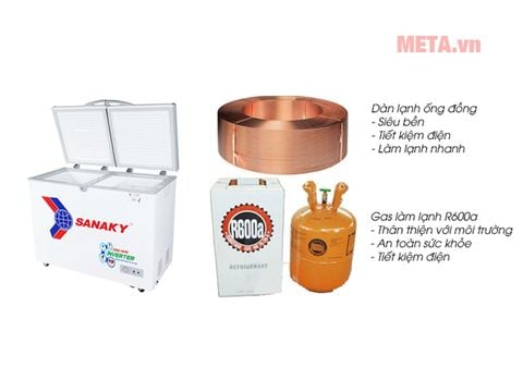 Tủ đông 1 ngăn 2 cánh inverter Sanaky VH-2899A3 (280 lít)