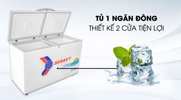 Tủ đông 1 ngăn 2 cánh mở Sanaky VH 4099A1