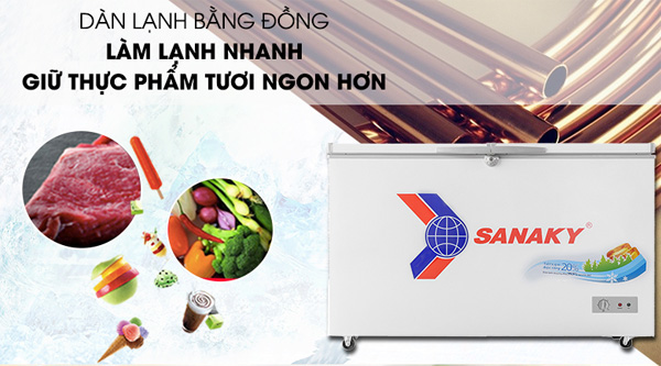 Tủ đông 1 ngăn 2 cánh mở Sanaky VH 4099A1