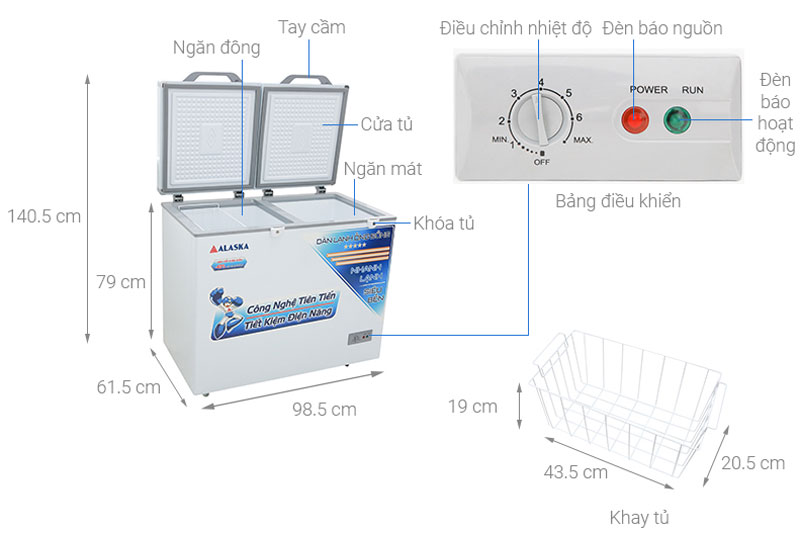 Cấu tạo của tủ đông