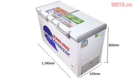 Tủ đông Darling Smart DMF-3699WS (1 ngăn đông, 1 ngăn mát, 370 lít)