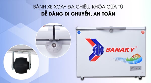 Tủ đông 1 ngăn 2 cánh mở Sanaky VH 4099A1