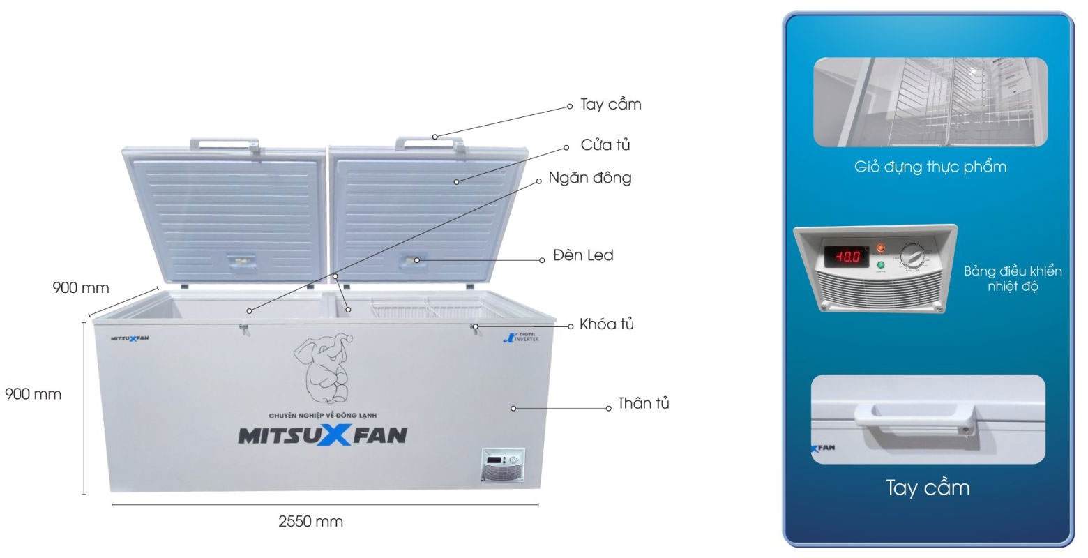 Tủ đông MitsuXfan MF1-1266WWEI