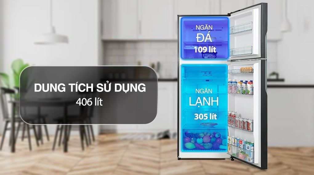 Tủ lạnh Hitachi Inverter 406 lít R-FVX510PGV9 GBK - giá tốt, có trả gó