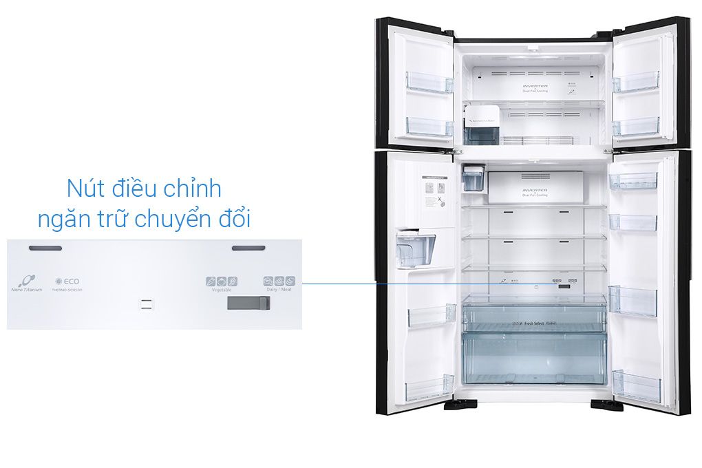 Tủ lạnh Hitachi Inverter 540 lít R-FW690PGV7X GBK (4 cánh)